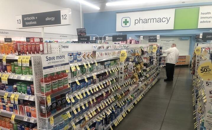 Pharmacy counter at Walgreens Winter Garden
