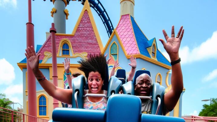 Exciting roller coaster ride at Magic Kingdom Park