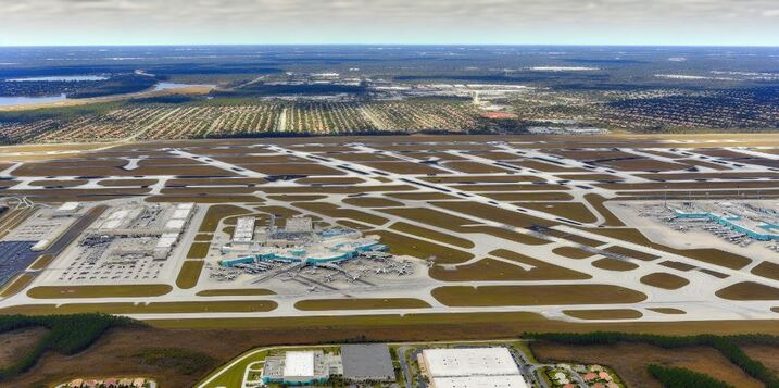 Aerial view of Daytona Beach International Airport (DAB)