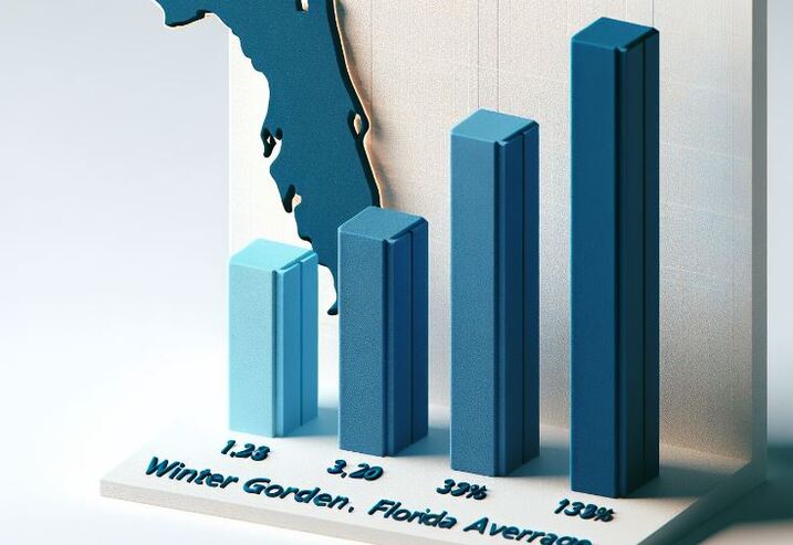 Comparison chart of crime rates in Winter Garden, FL, Florida, and national average