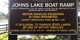Johns Lake Boat Ramp Sign-Regulations Johns Lake Boat Ramp Sign-Regulations